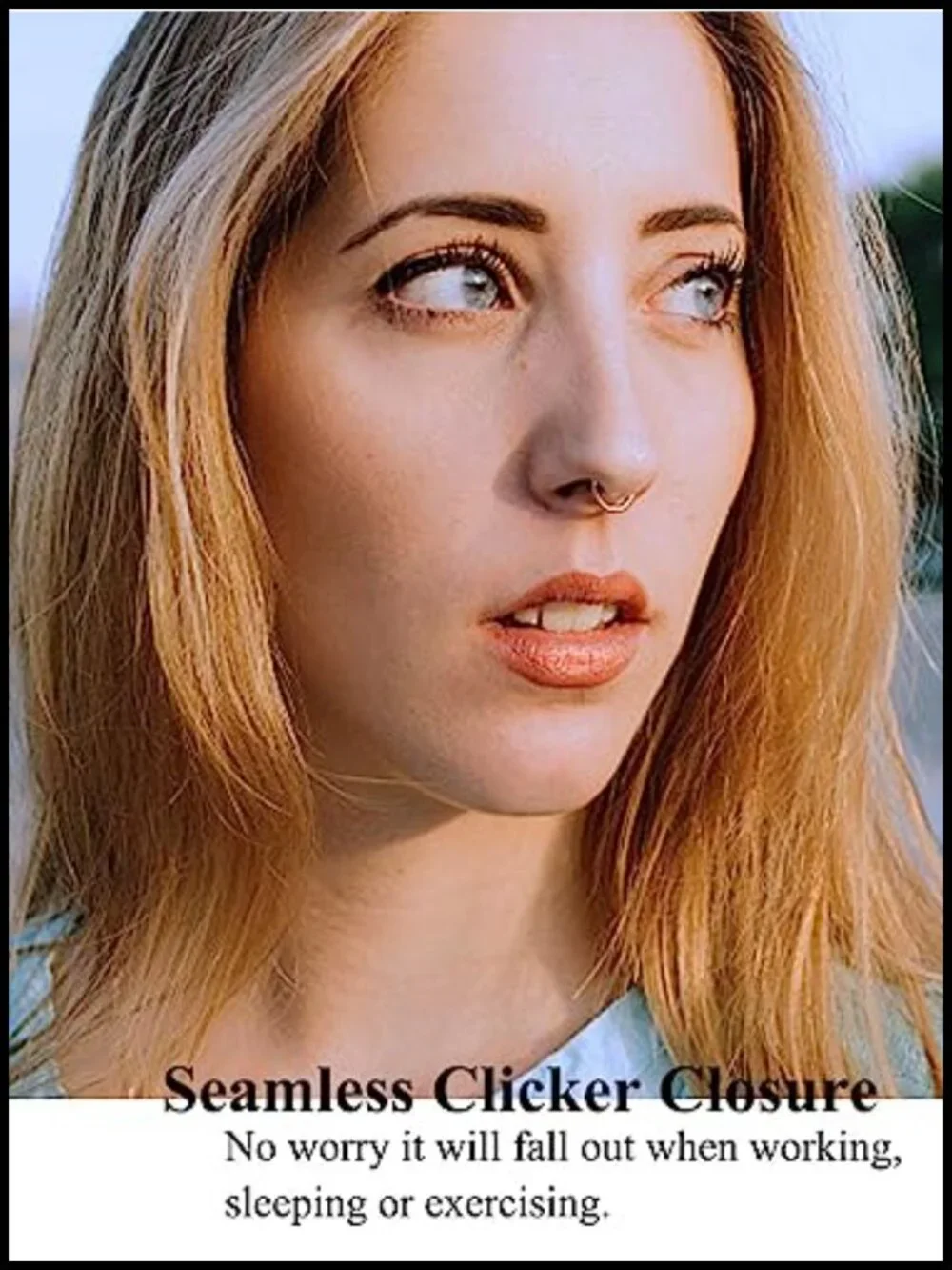 Titanium Nose Rings Hoop 20G 18G 16G 14G 12G Septum Clicker Cartilage Earring